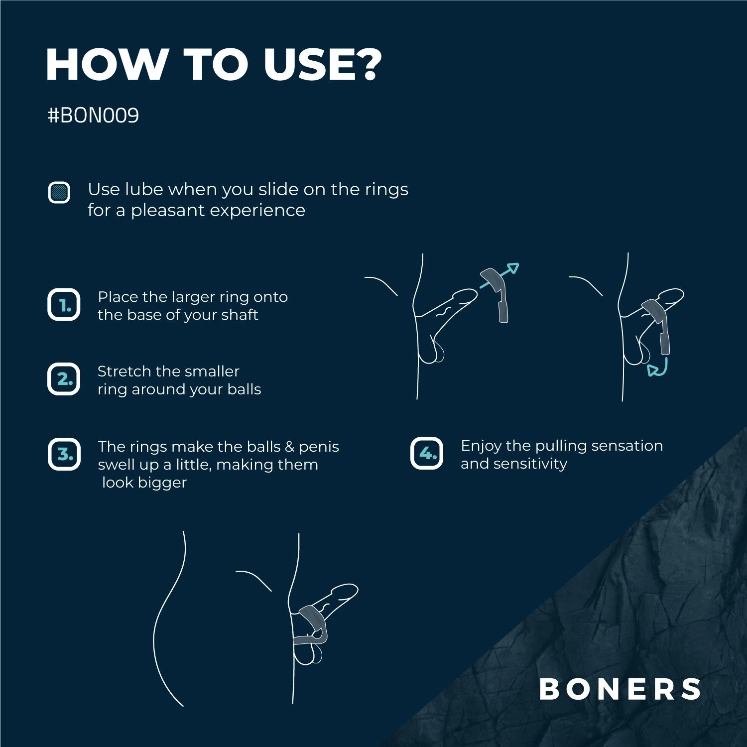 Boners Cock Ring And Ball Stretcher - Grey