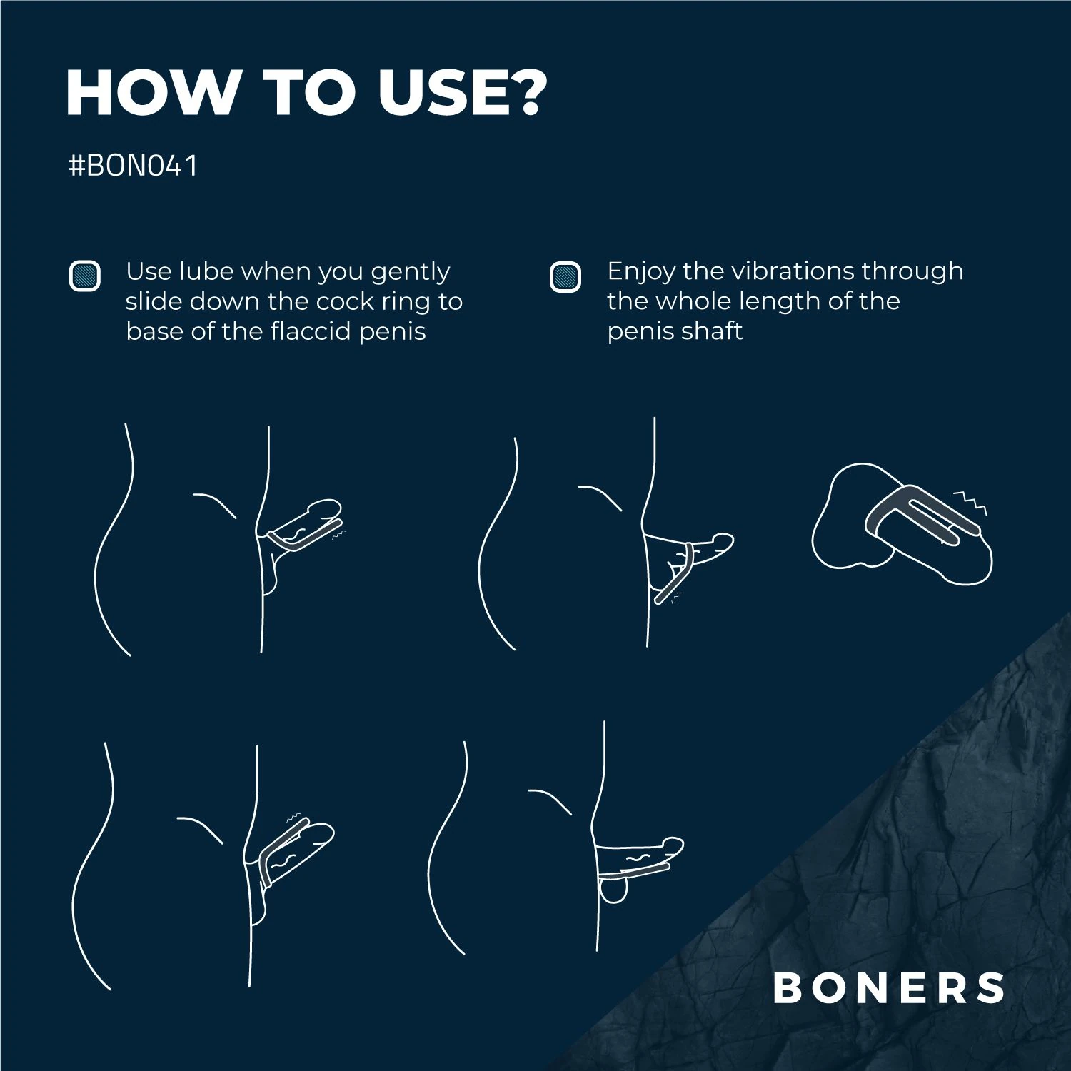 Boners Cockring & Ball Stimulator - Blue