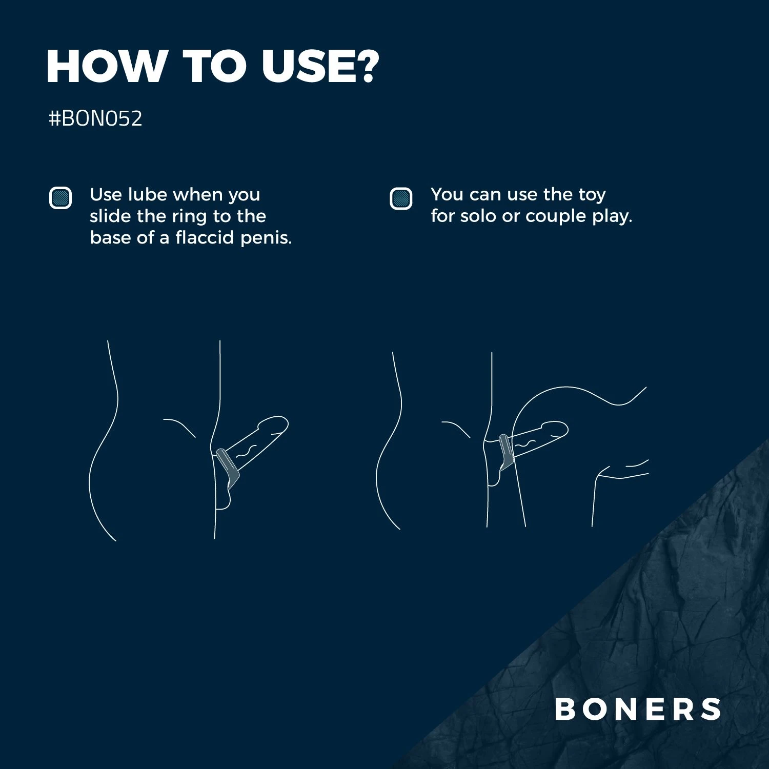 Boners - Vibrating Cock Ring with Perineum Stimulation