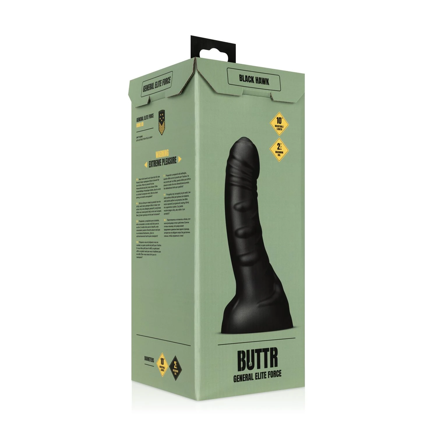 BUTTR - Black Hawk Curved Dildo - 30,5 cm
