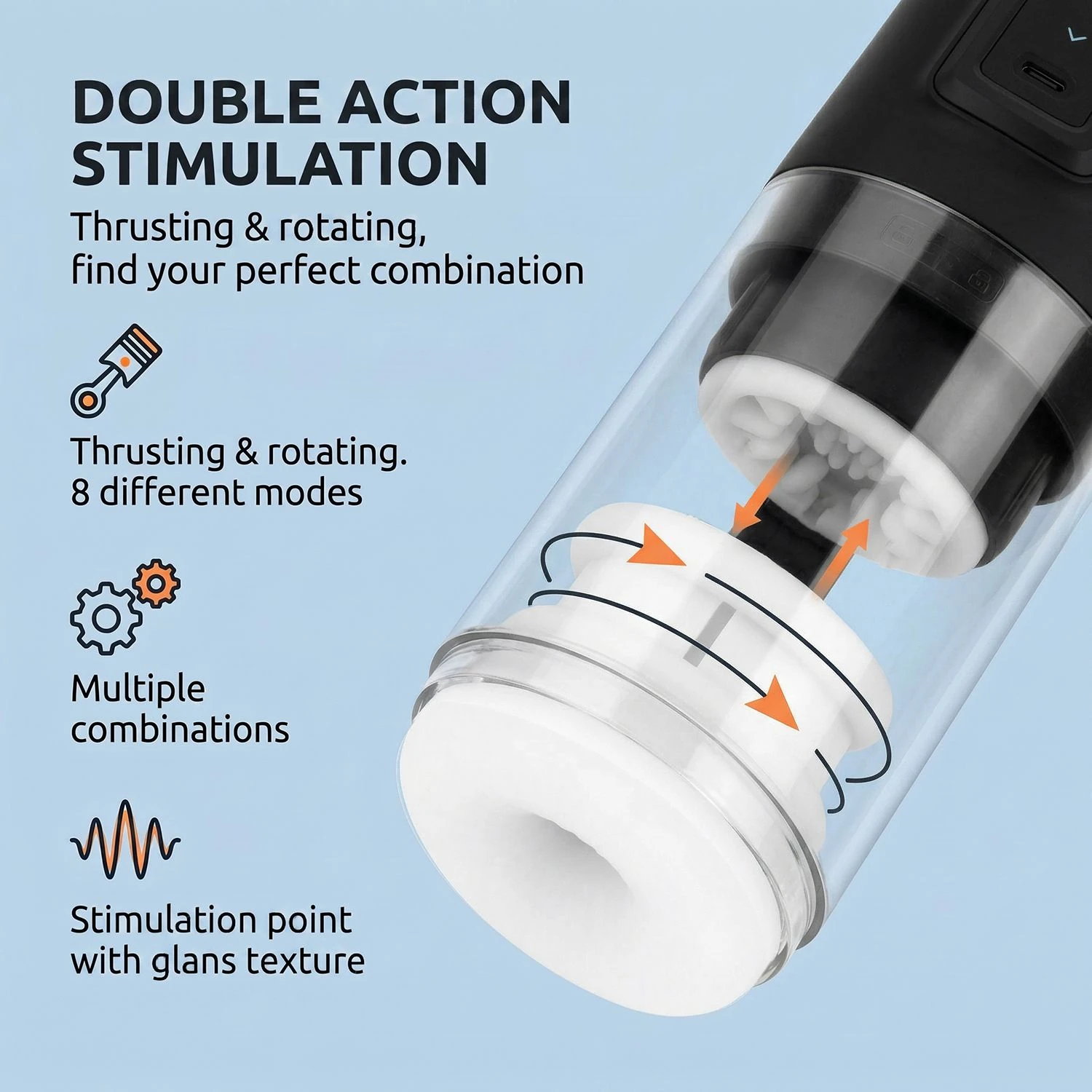 CRUIZR - CX10 Thrusting & Rotating Masturbator
