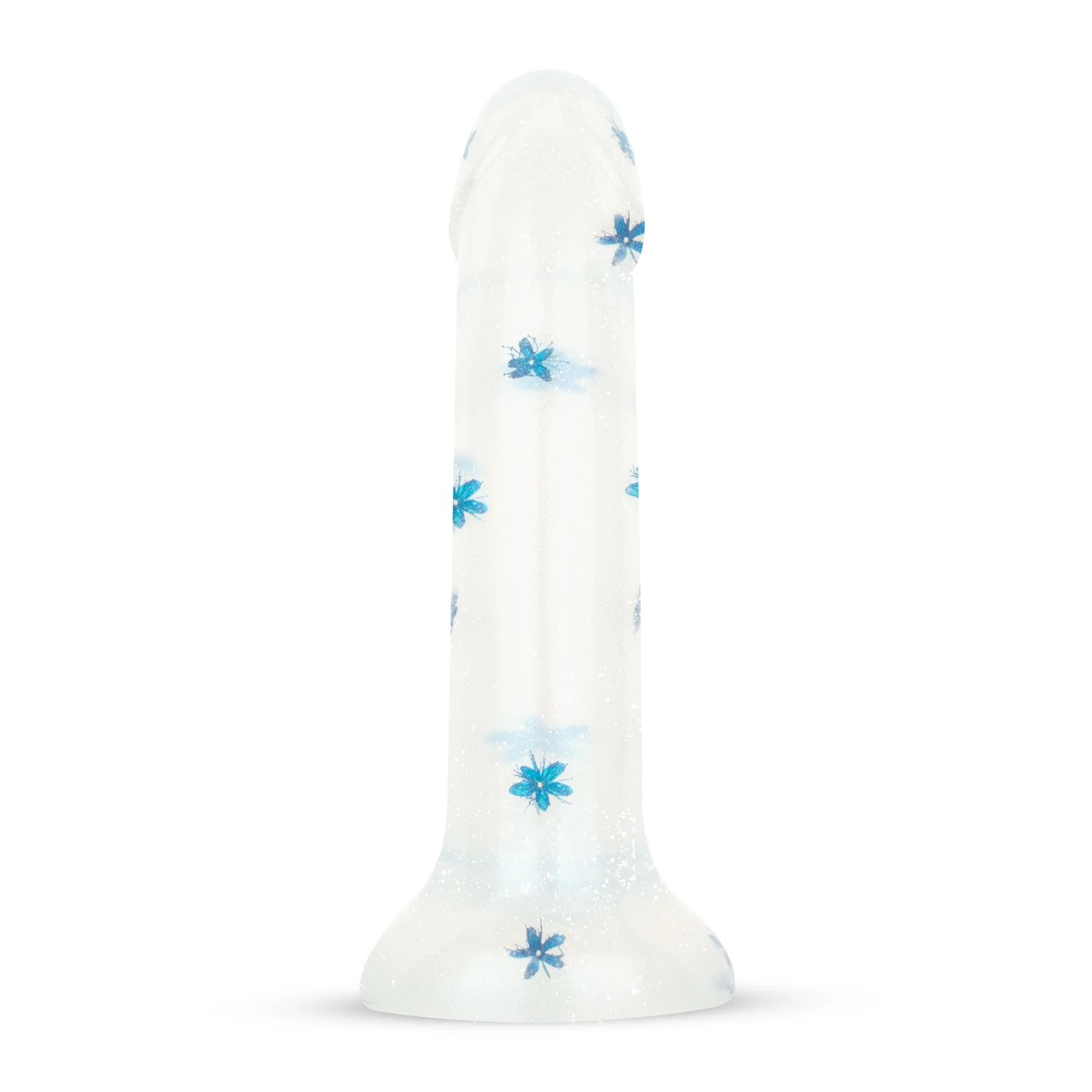 Dildo Collection Blossom Bliss Dildo – Blue Glitter Design 19 cm