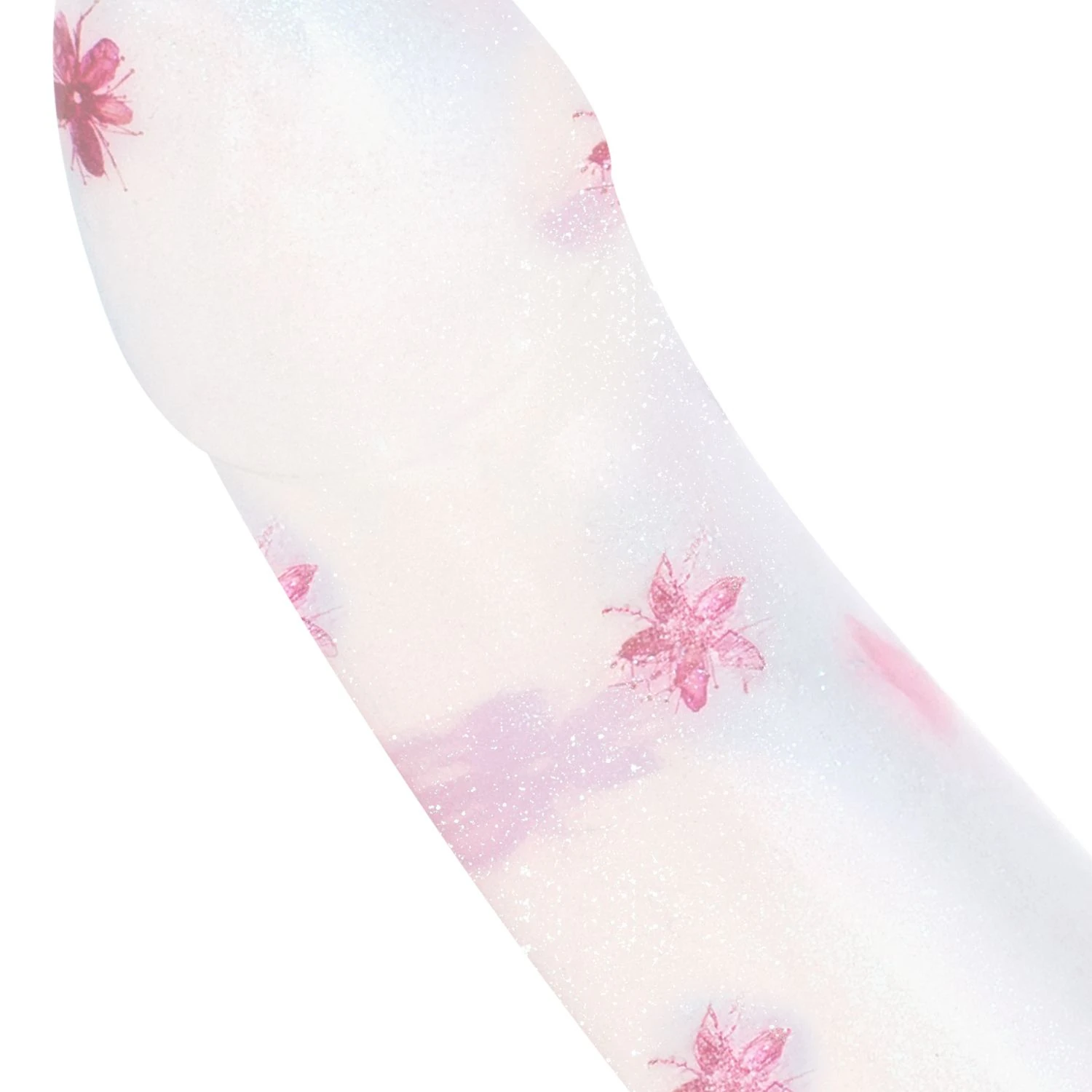 Dildo Collection Flower Power Dildo – Pink Glitter Design 15 cm