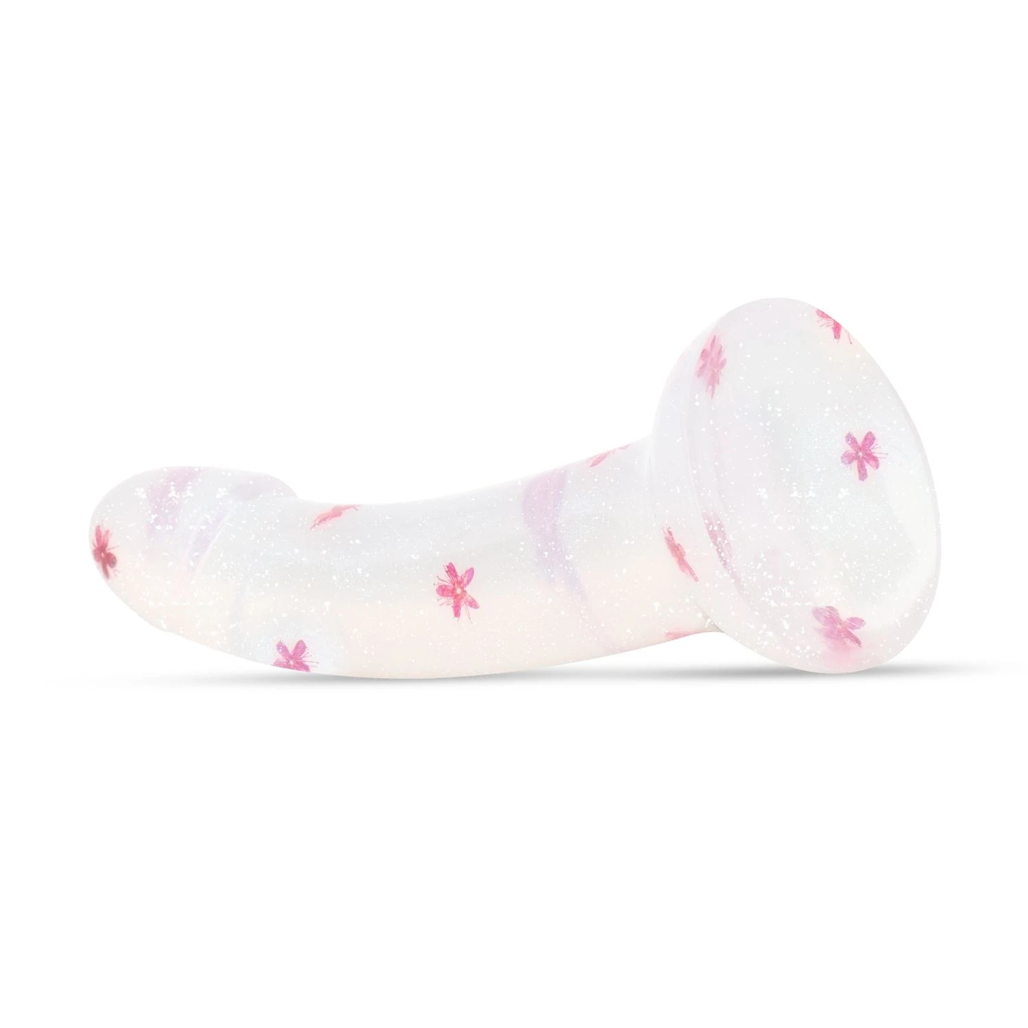 Dildo Collection Flower Power Dildo – Pink Glitter Design 15 cm