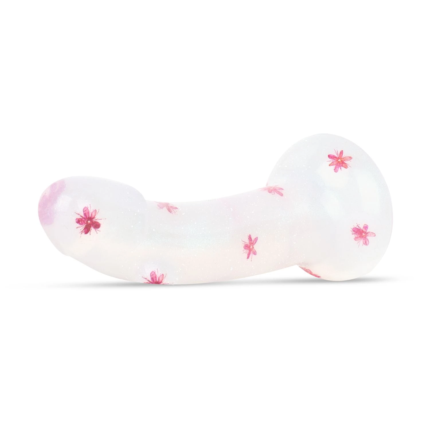 Dildo Collection Flower Power Dildo – Pink Glitter Design 15 cm