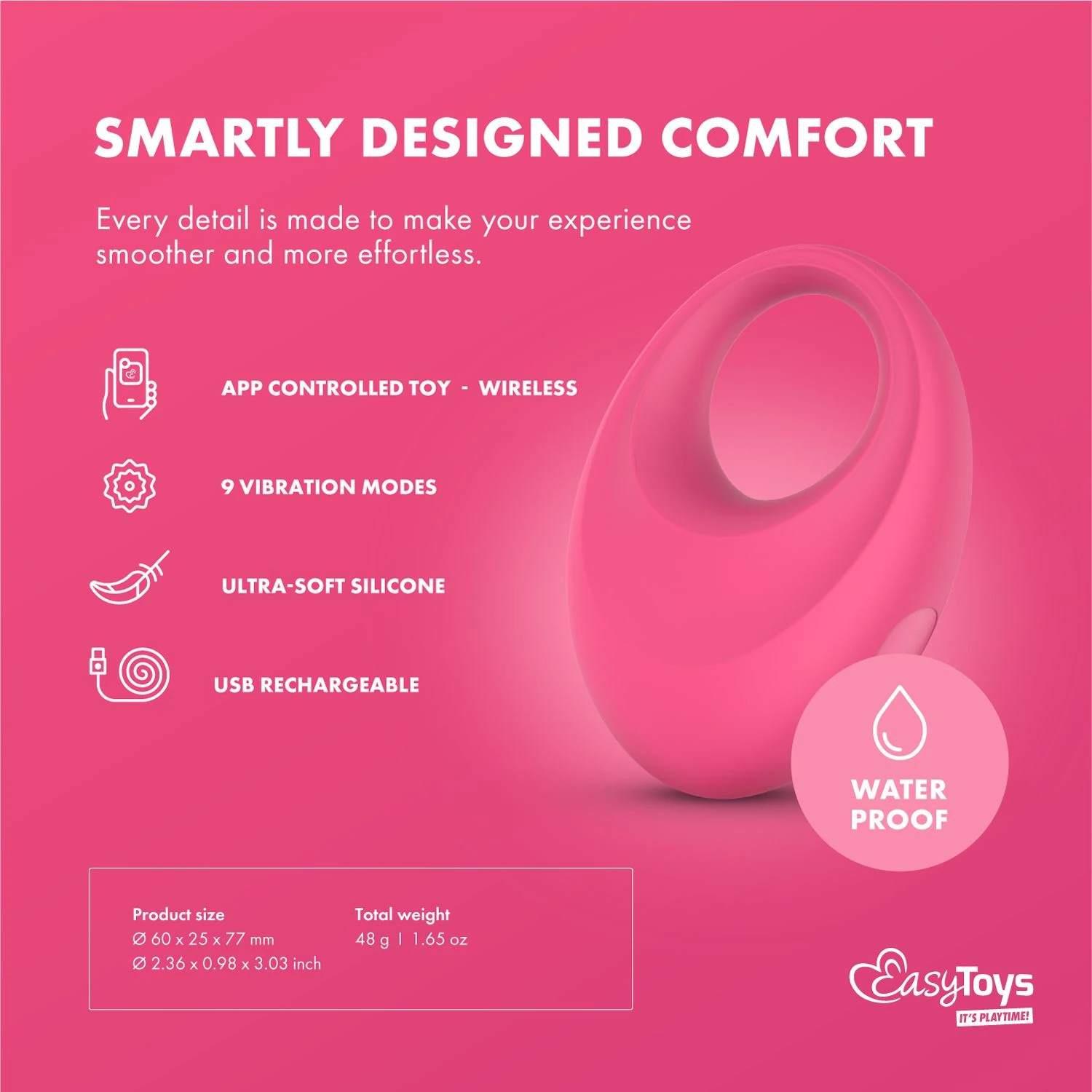 EasyConnect - Vibrating Cockring Leo app-controlled