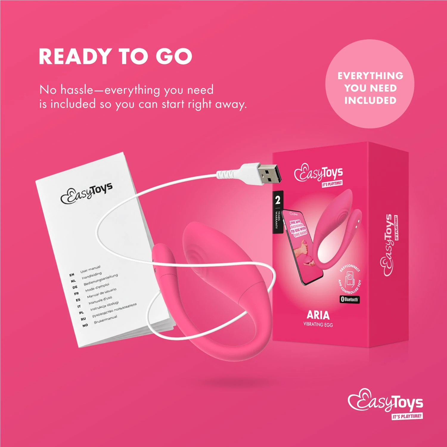 EasyConnect - Vibrating Egg Aria app-controlled