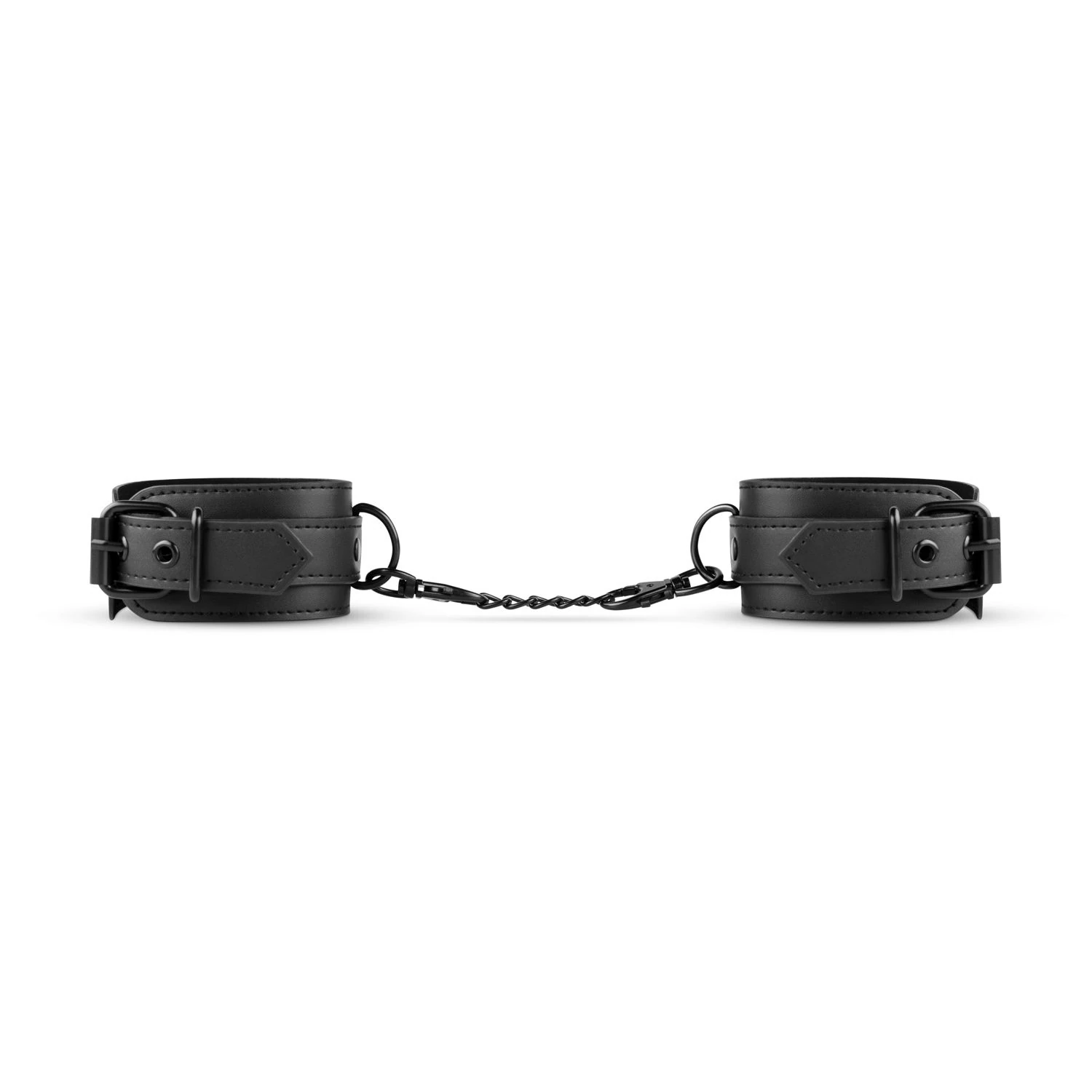 Faux Leather Ankle Cuffs - Black