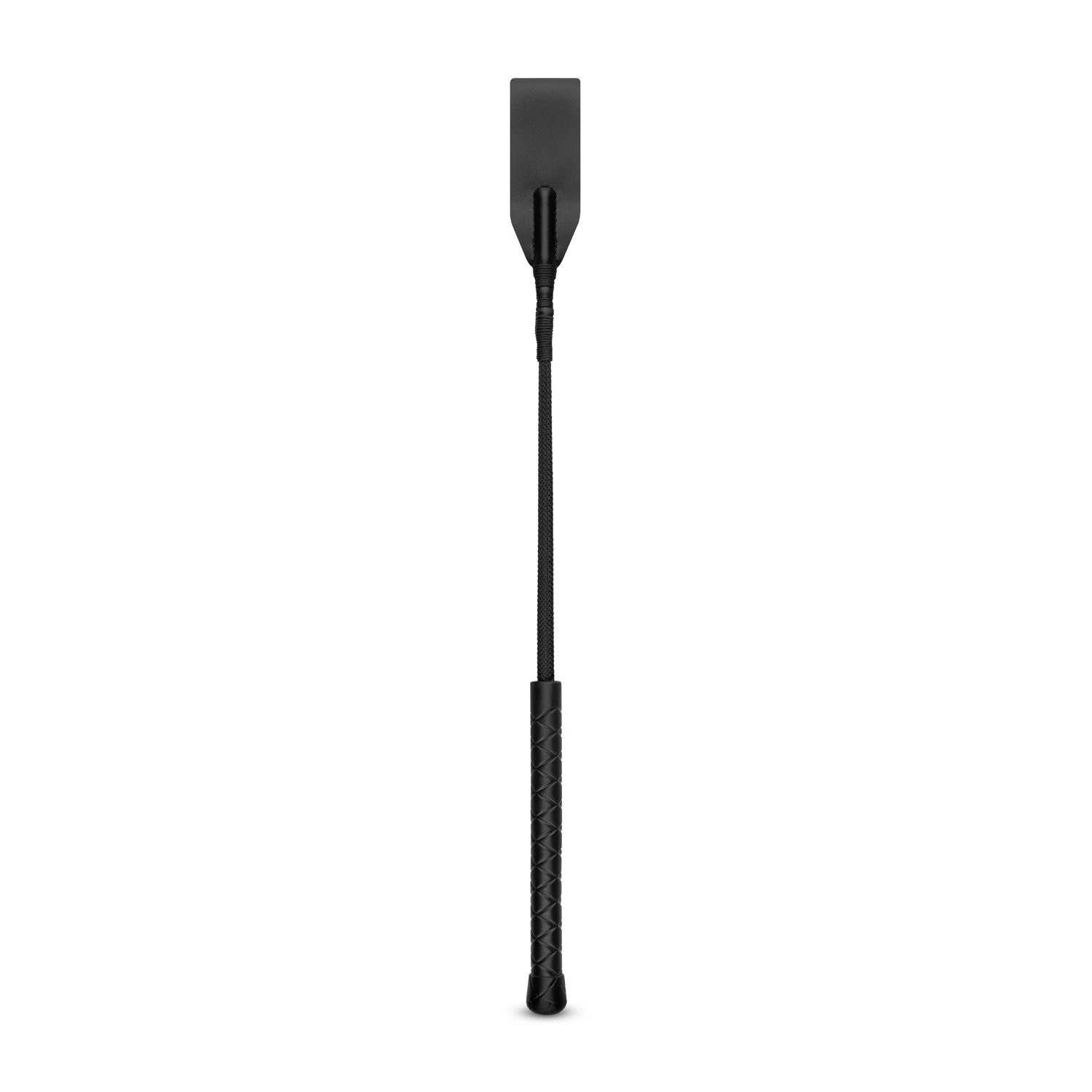 Faux Leather Crop Whip - Black