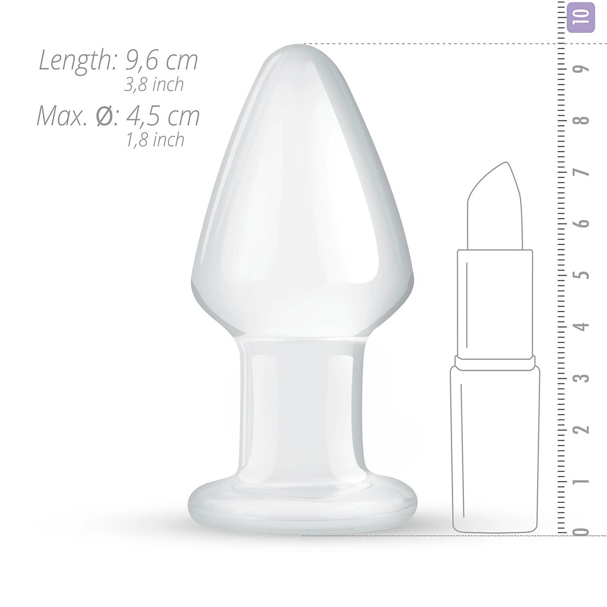 Gildo - Glass Buttplug No. 25 - 9,5 cm