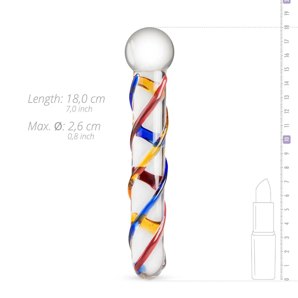 Gildo - Glass Dildo No. 10 - 18 cm