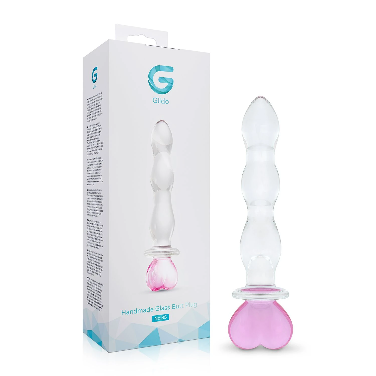 Gildo - No. 35 Glass Dildo Heart Shape - 18.8 cm