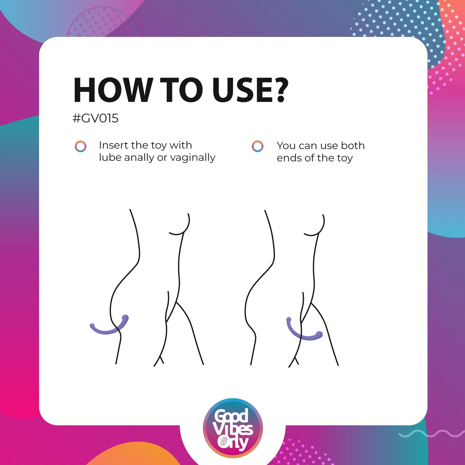 Good Vibes Only - Double End Vibrator Jane - Purple