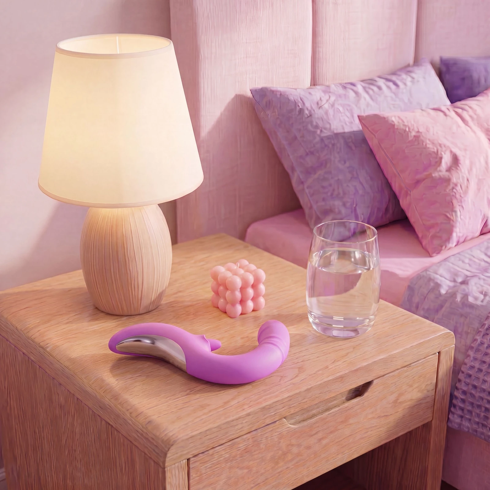 Good Vibes Only - Thrusting Tongue Vibrator - Pink