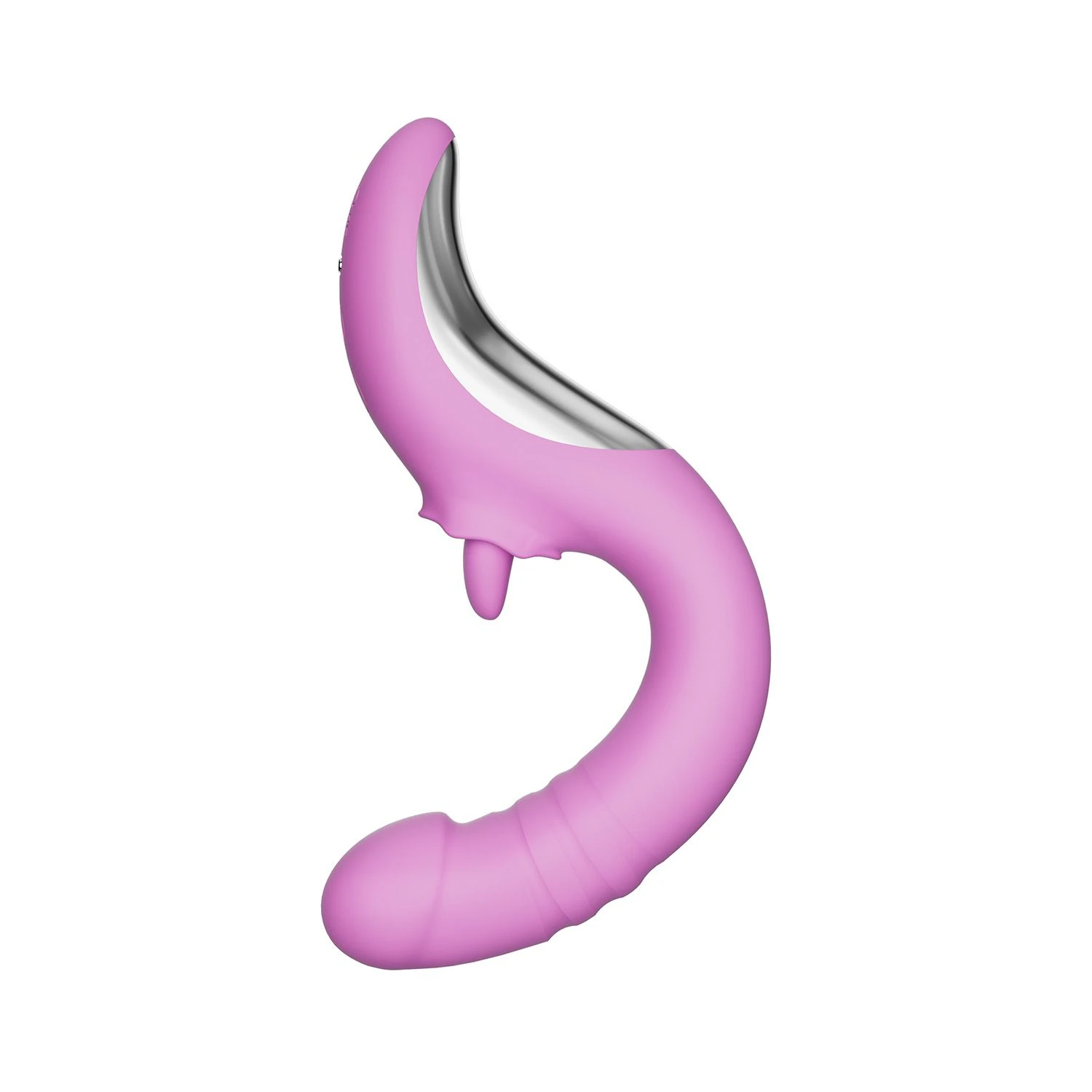 Good Vibes Only - Thrusting Tongue Vibrator - Pink