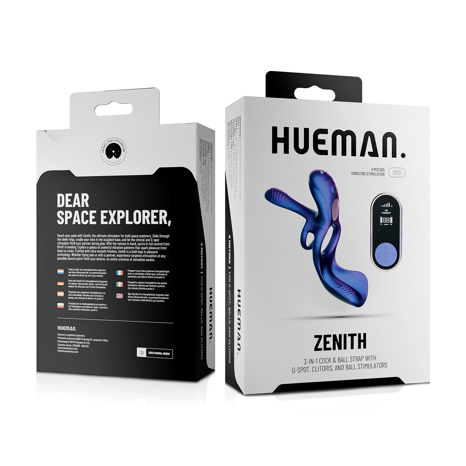Hueman - Zenith 3-in-1 Cock Ring - Remote Control