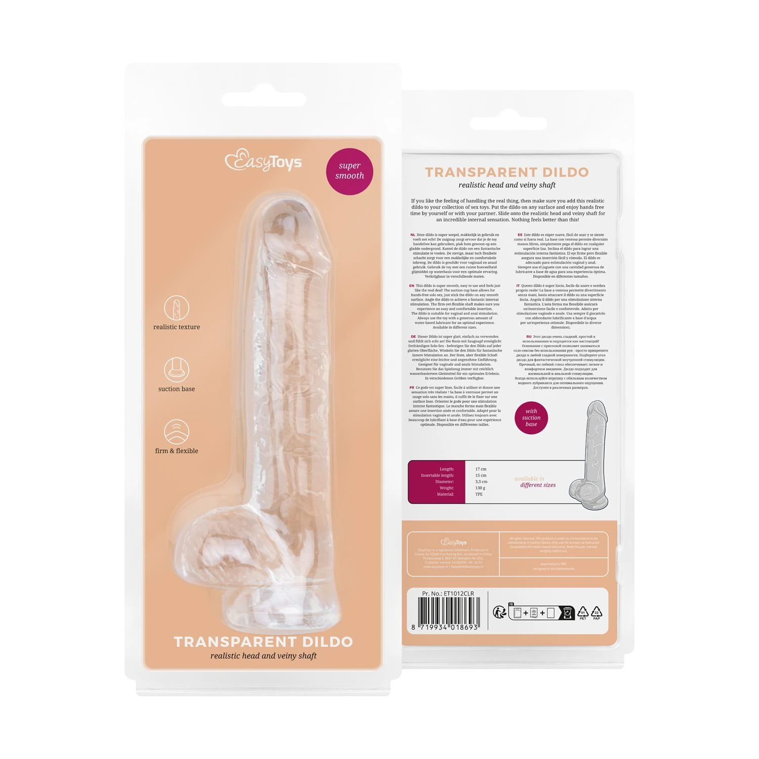 Jelly Dildo with Balls - 15 cm