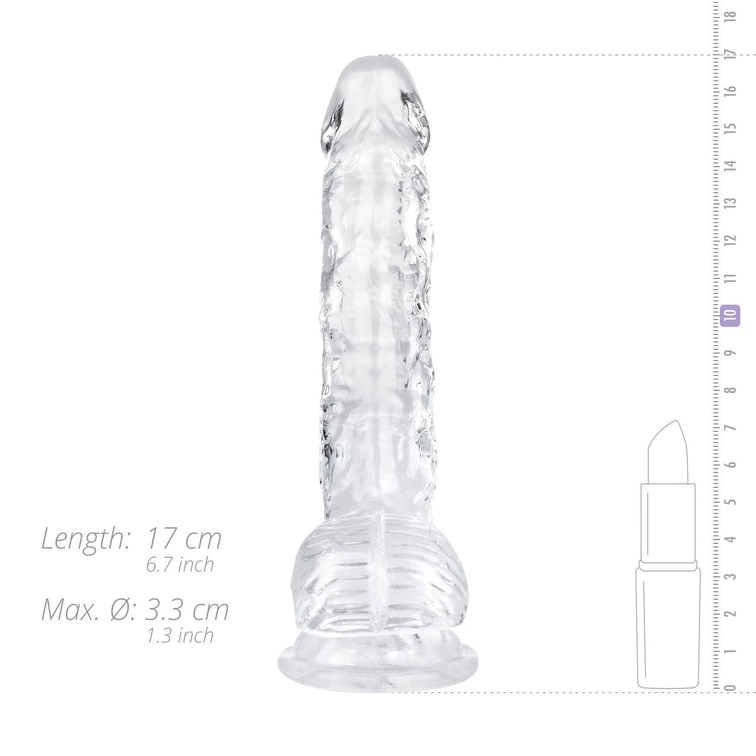 Jelly Dildo with Balls - 15 cm