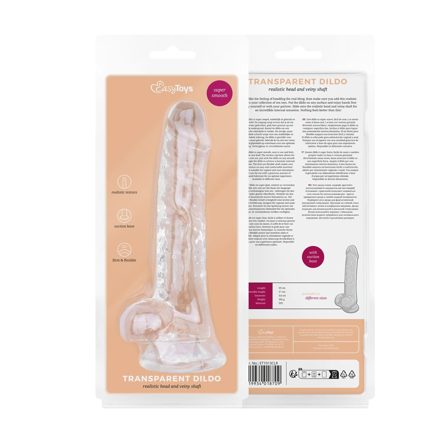 Jelly Dildo with Balls - 17 cm