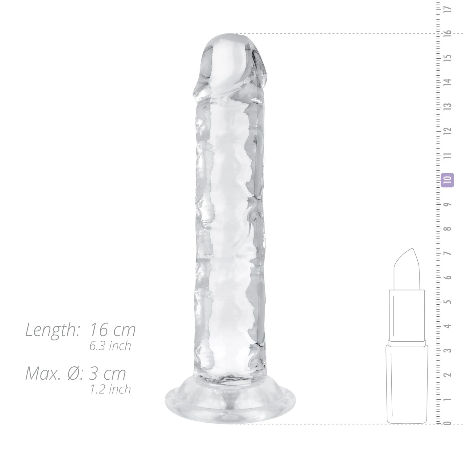 Jelly Dildo without balls - 14 cm