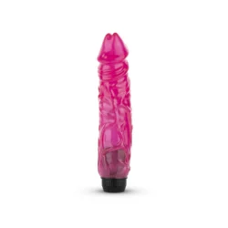 Jelly Supreme - Realistic Vibrator Pink/Glitter - 24 cm
