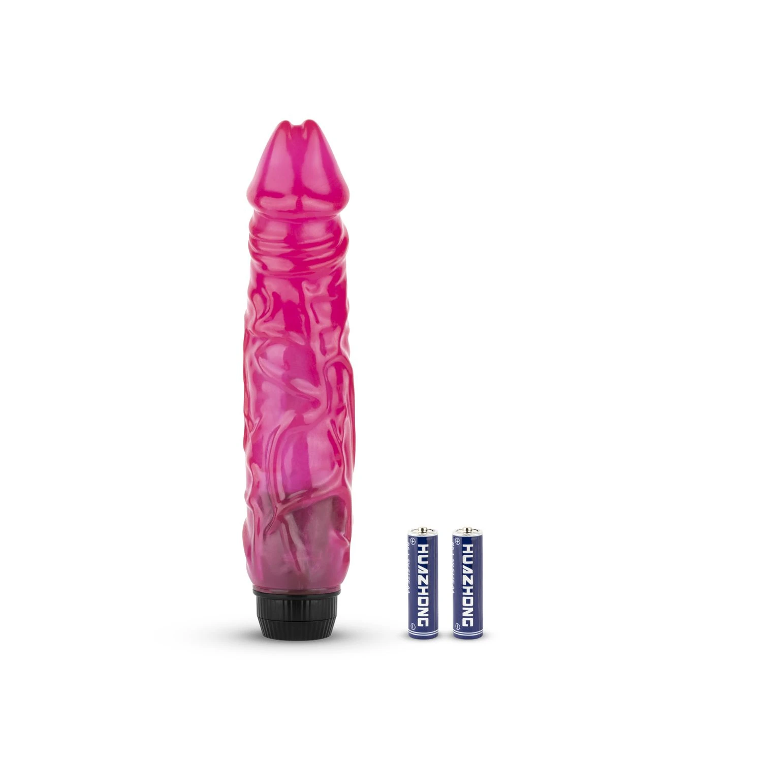 Jelly Supreme - Realistic Vibrator Pink/Glitter - 24 cm