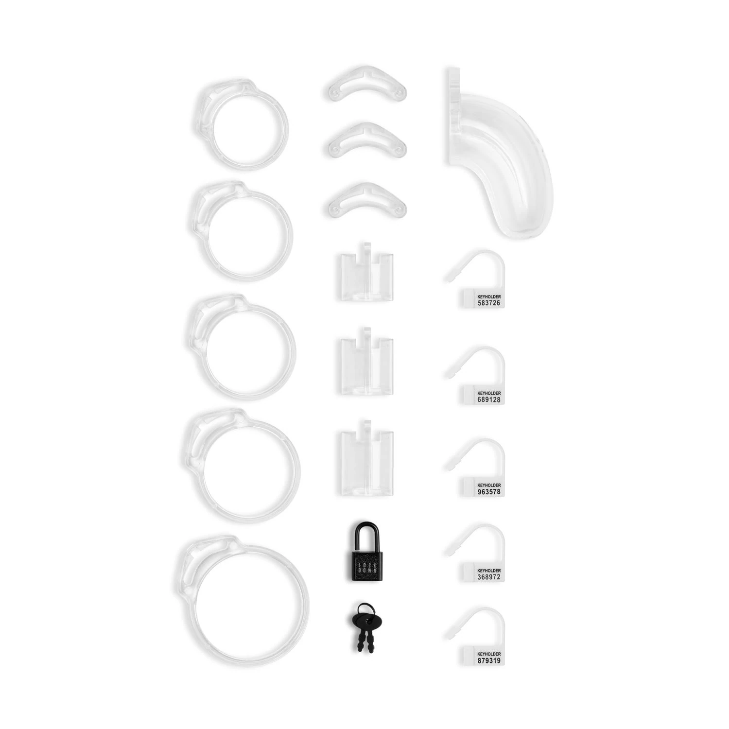 Lockdown Chastity Cage Clear - Medium