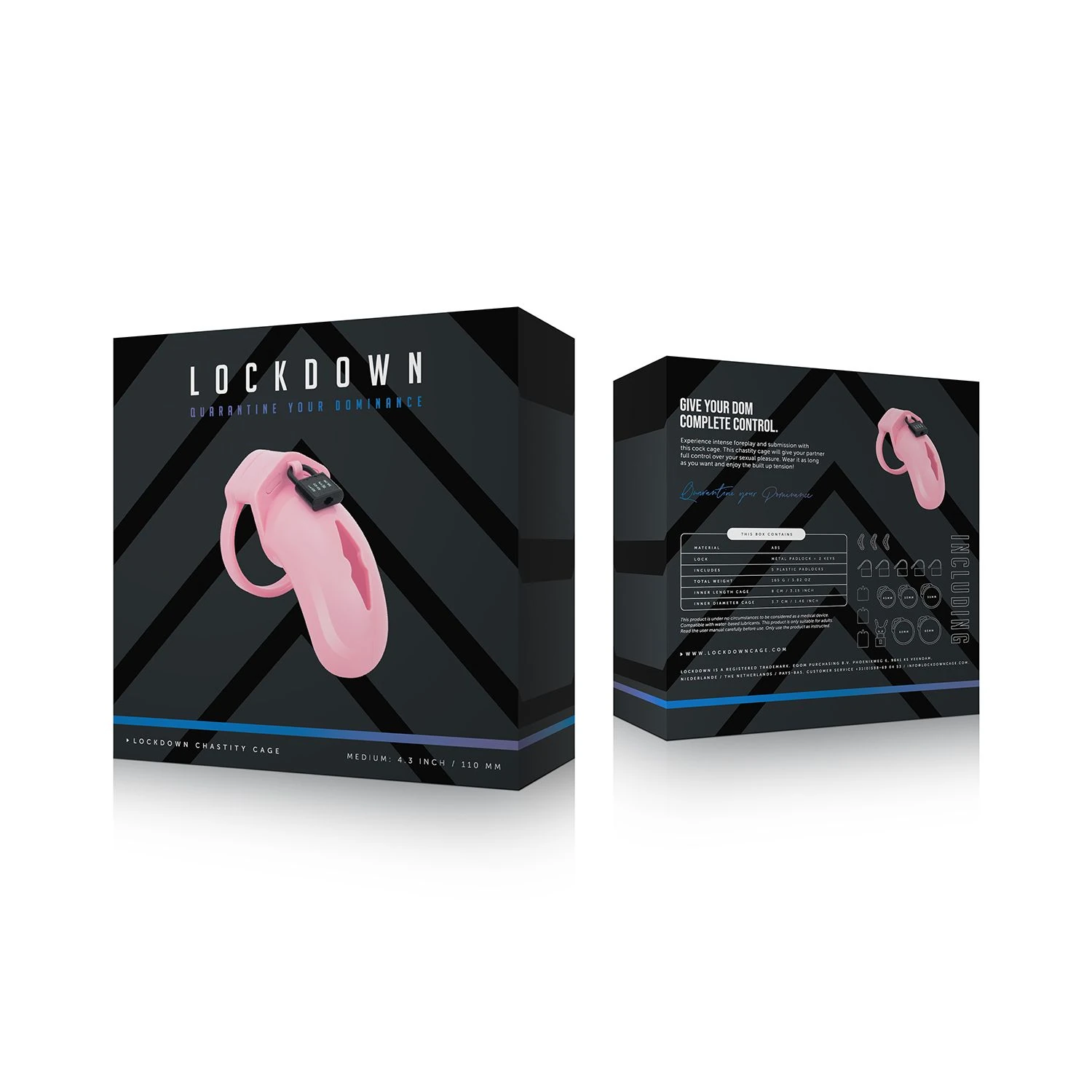 LOCKDOWN - Chastity Cage Medium - Pink