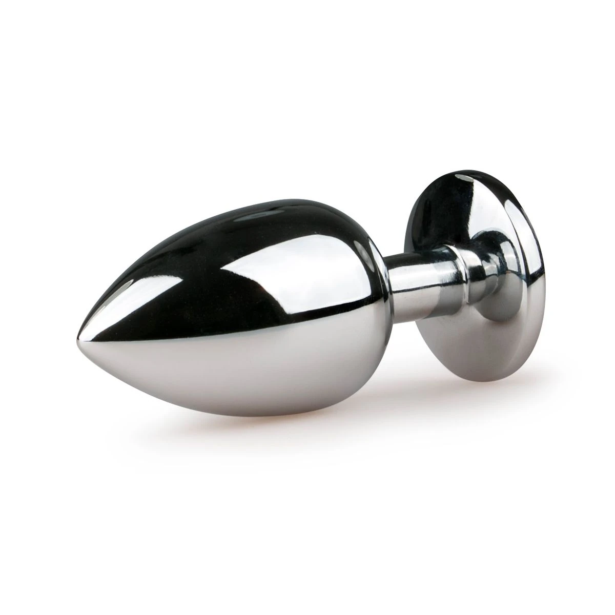 Metal Butt Plug Silver/Pink - L