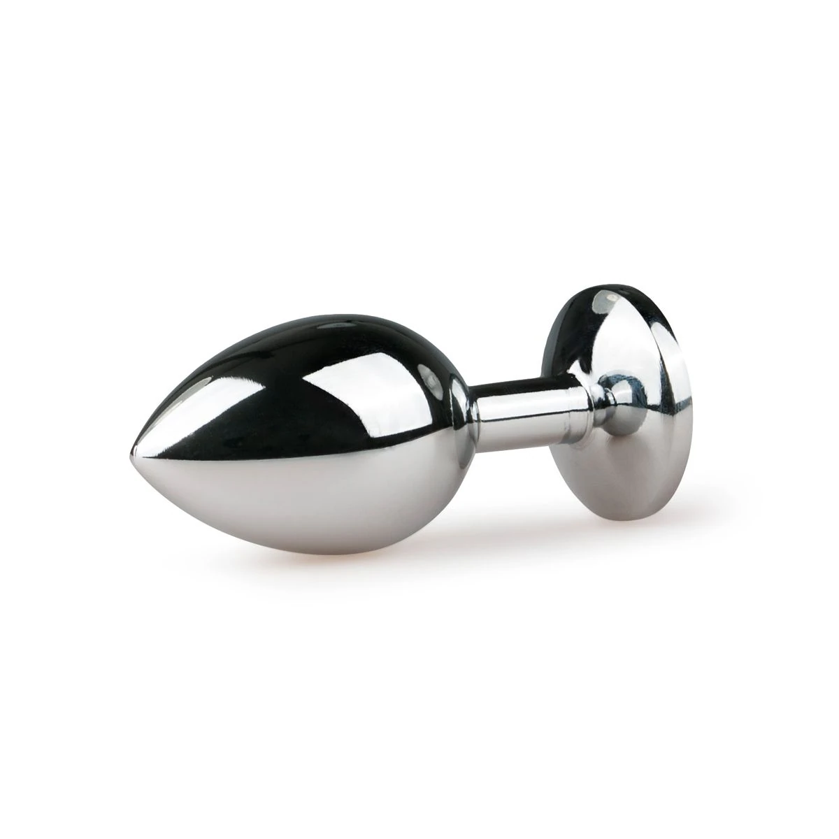 Metal Butt Plug Silver/Pink - M