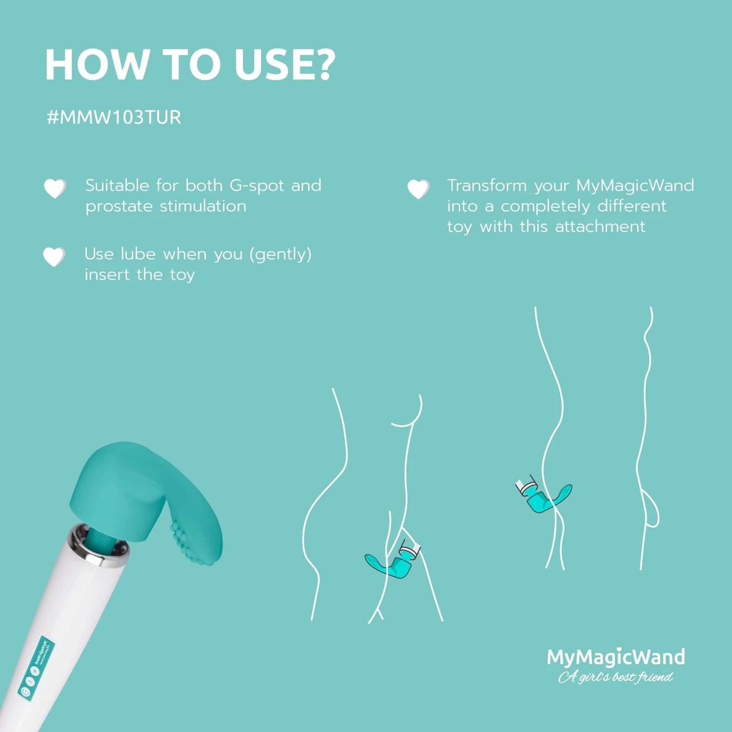 MyMagicWand G-Spot Attachment - Turquoise