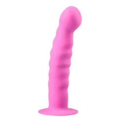 Pink Silicone Suction Cup Dildo - 14 cm