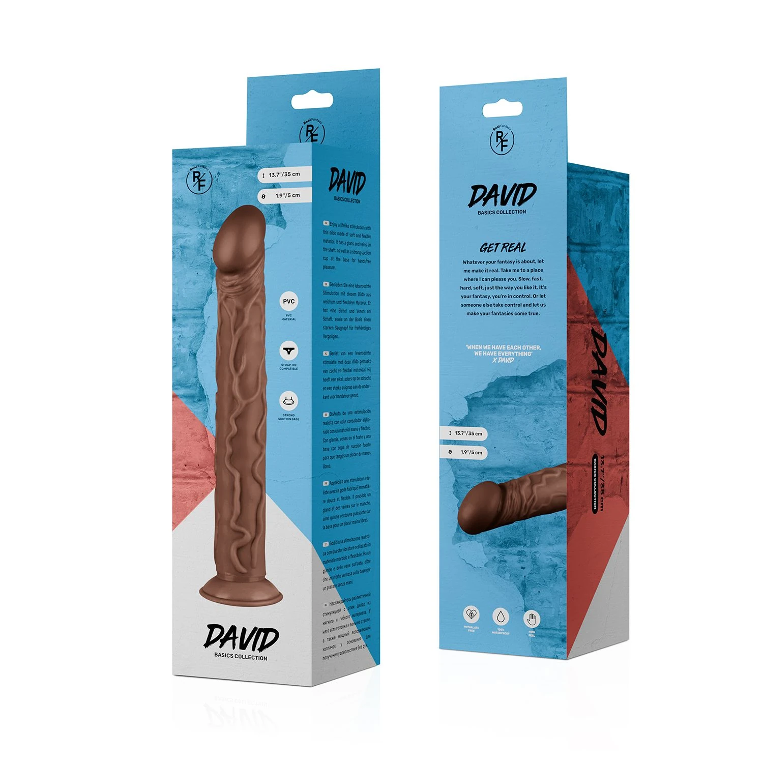 Real Fantasy - David Realistic Dildo - 35 cm