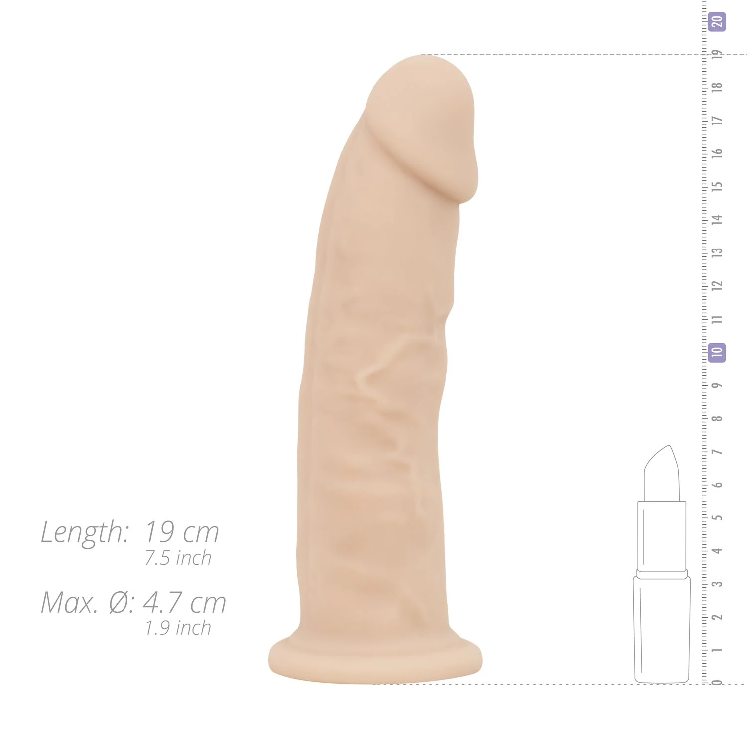 Real Fantasy Deluxe - Parker Realistic Temperature-Responsive Dildo - 18 cm