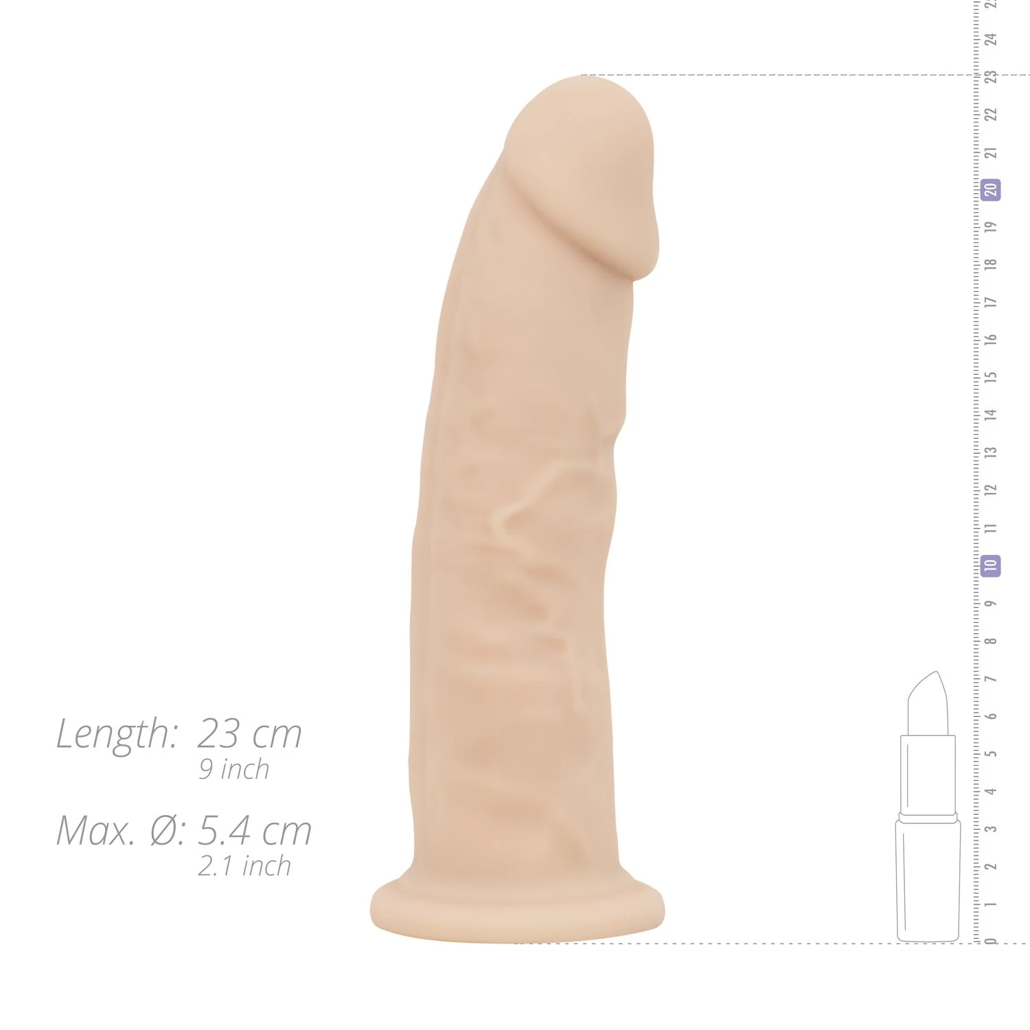 Real Fantasy Deluxe - Xavier Realistic Temperature-Responsive Dildo - 23 cm