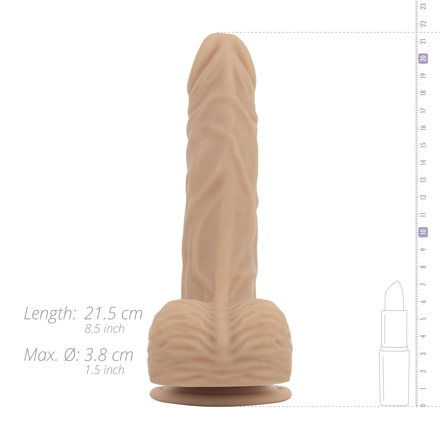 Real Fantasy - Ethan Heating Vibrating Dildo - 19 cm
