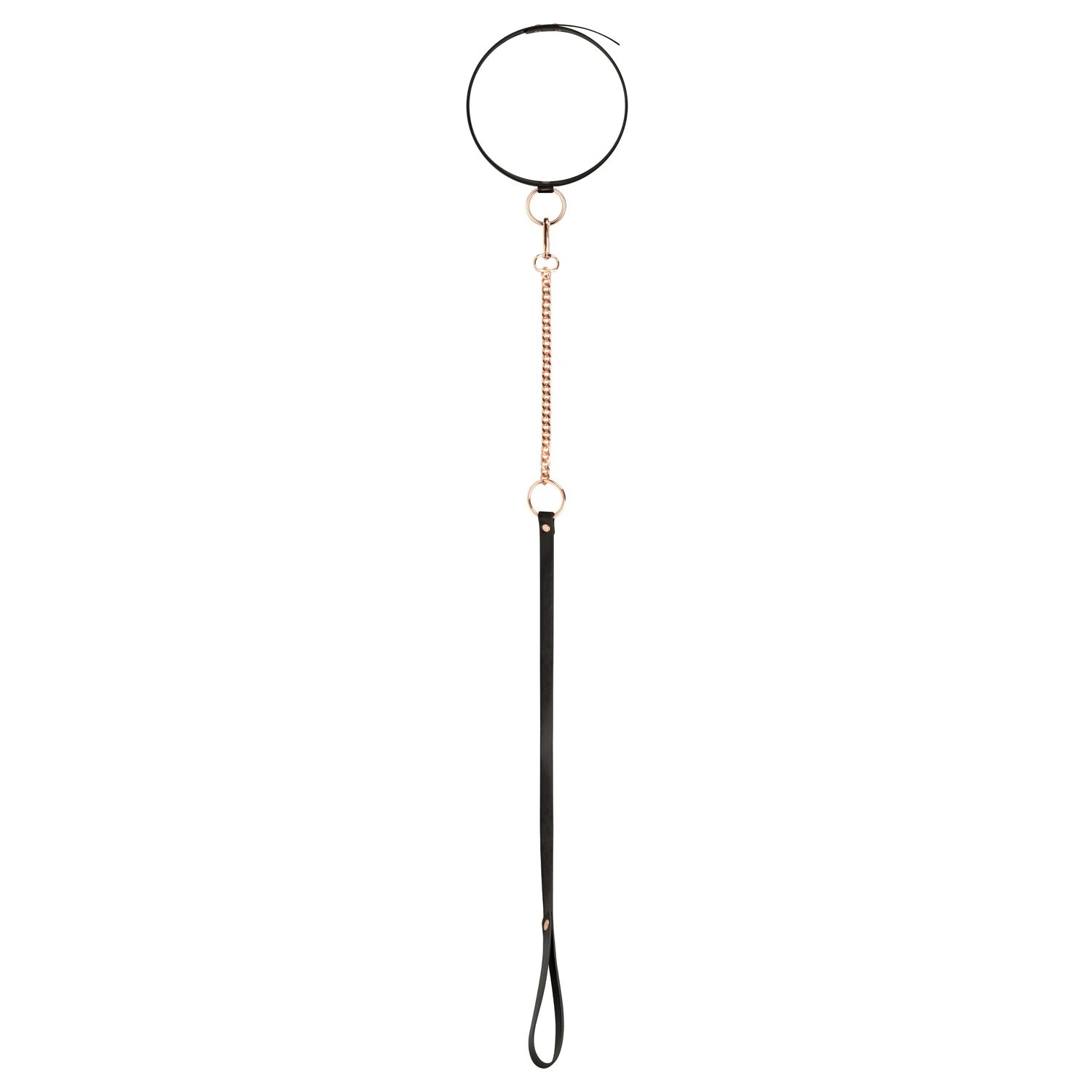 Rosy Gold - Collar with Leash - Black