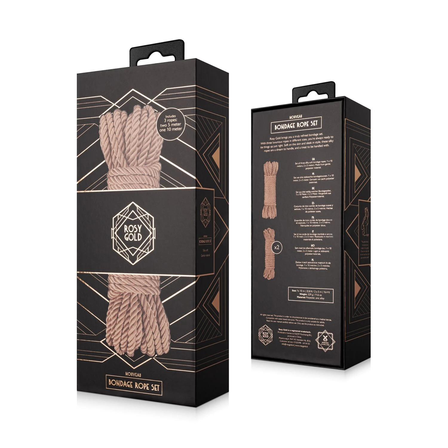 Rosy Gold – Rope Set – Luxury Bondage Ropes