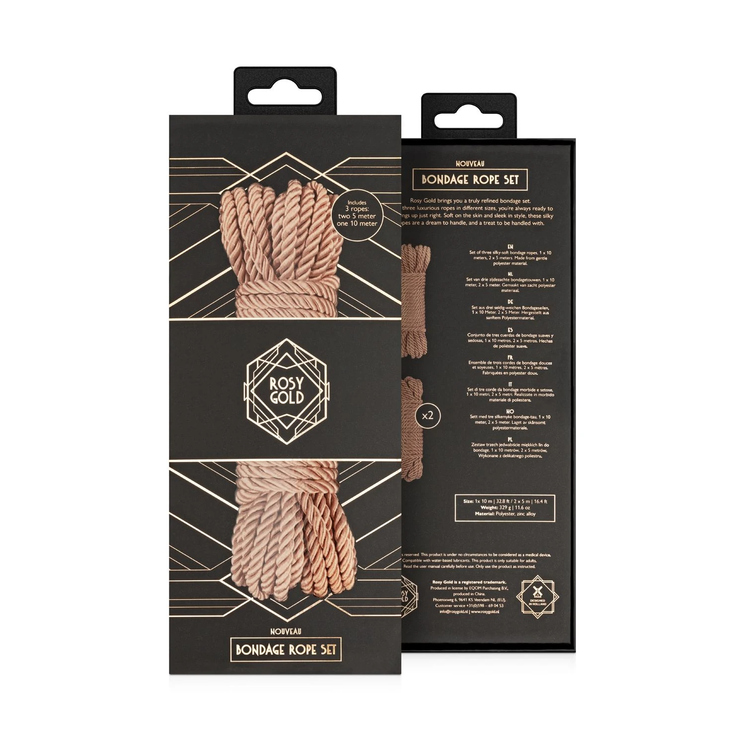 Rosy Gold – Rope Set – Luxury Bondage Ropes
