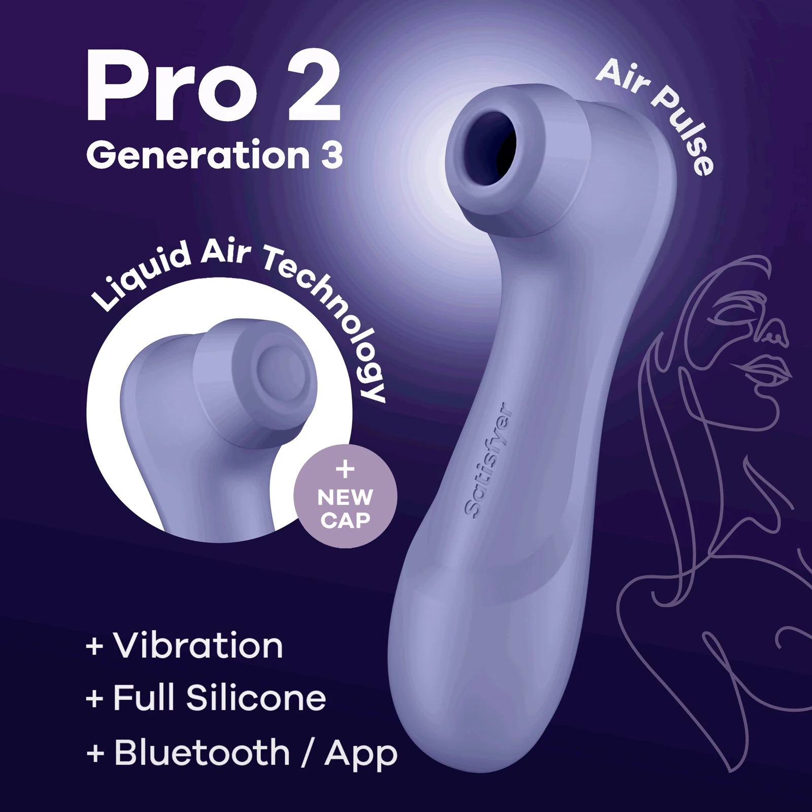 Satisfyer Pro 2 - Generation 3 App Controlled - Lilac