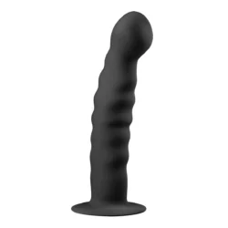 Silicone Suction Cup Black Dildo - 14 cm