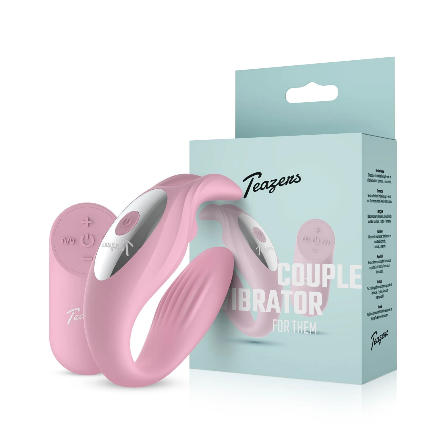 Teazers – Bunny Couple Vibrator with Remote – Pink