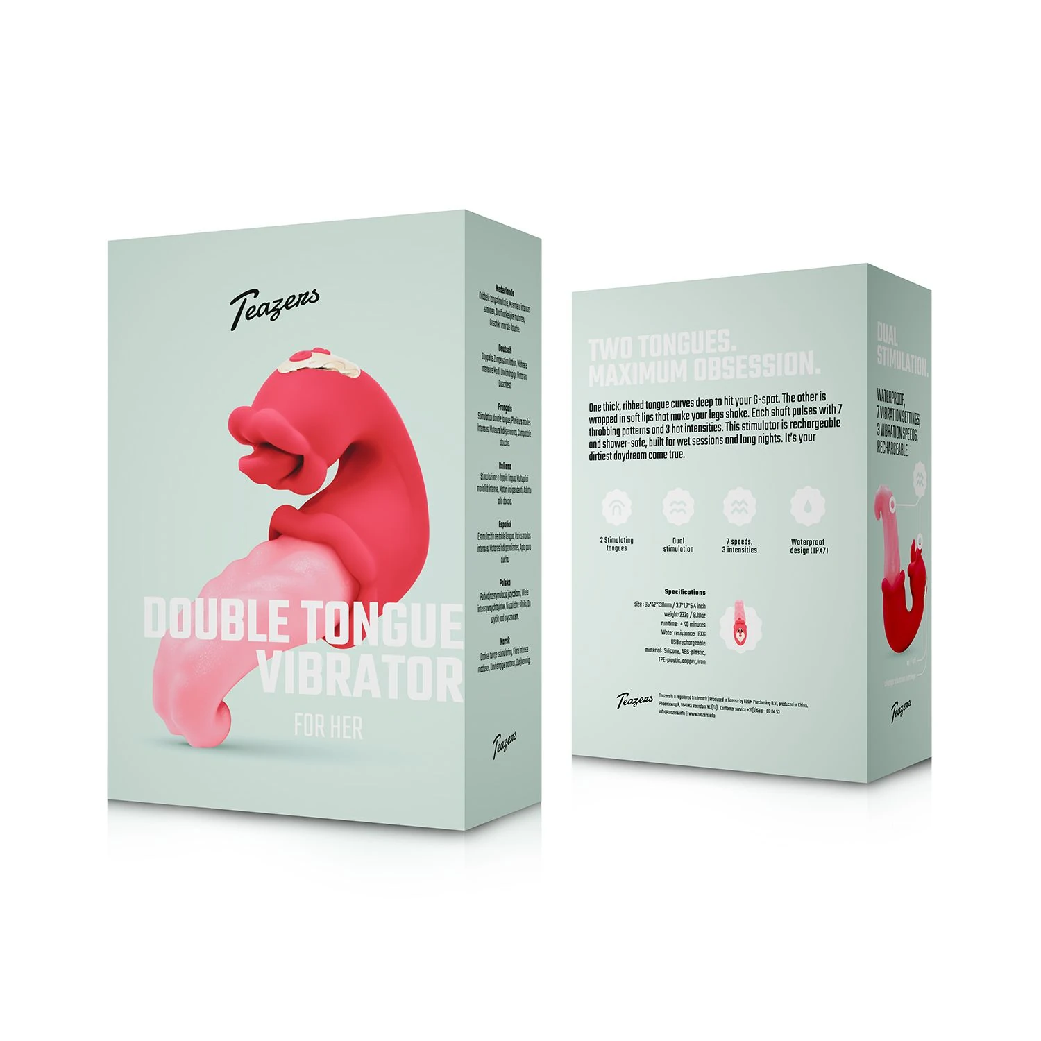 Teazers – Double Tongue Vibrator – Pink
