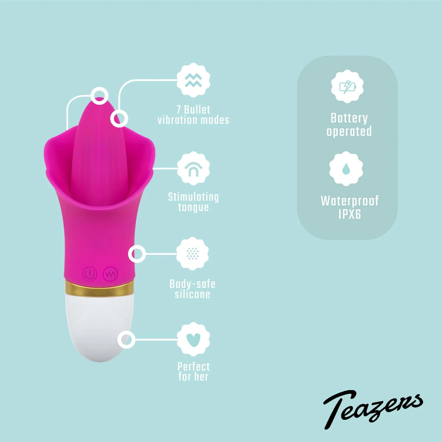 Teazers – Flower Touch Clitoral Vibrator – Pink