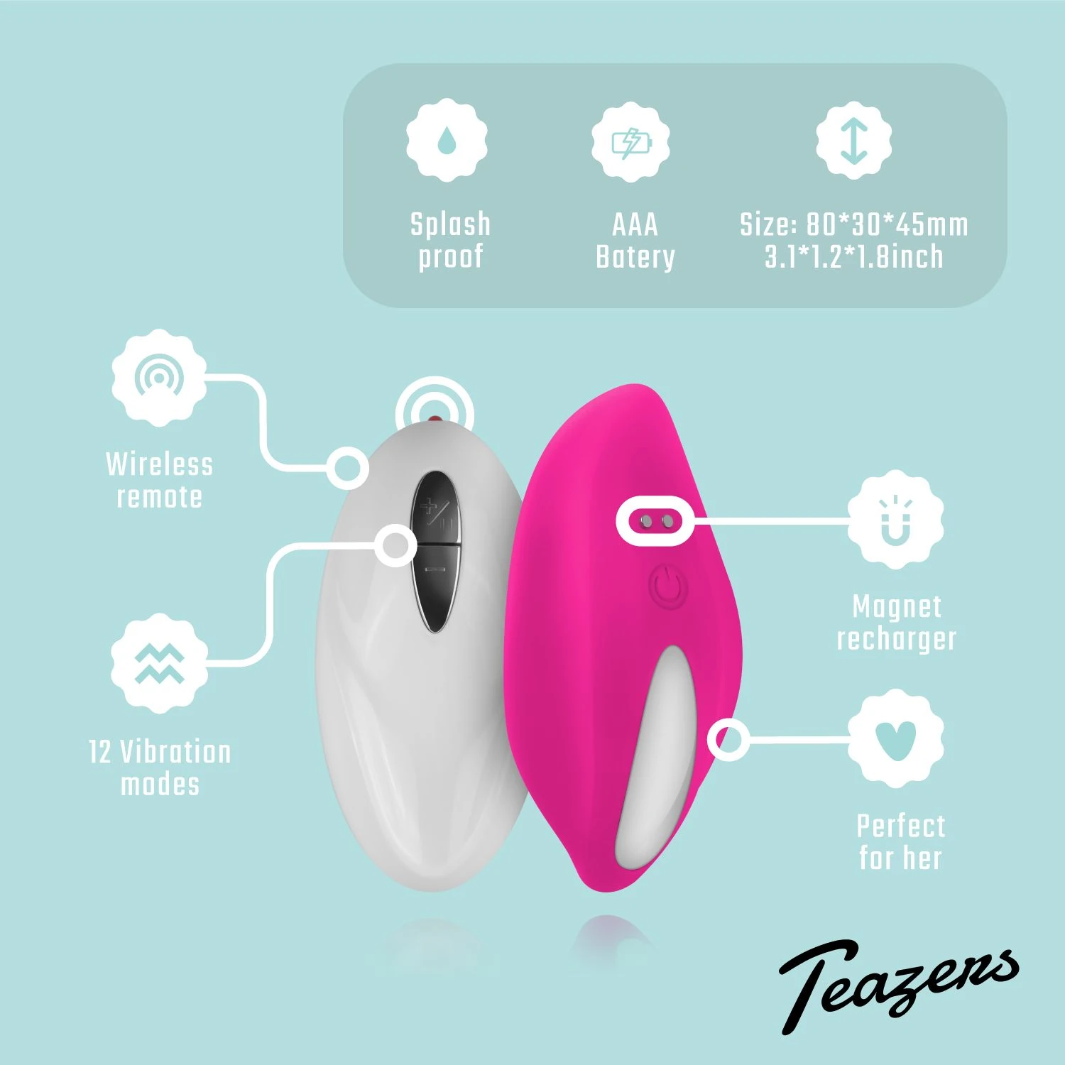 Teazers – Panty Pleasure Clitoral Vibrator – Pink
