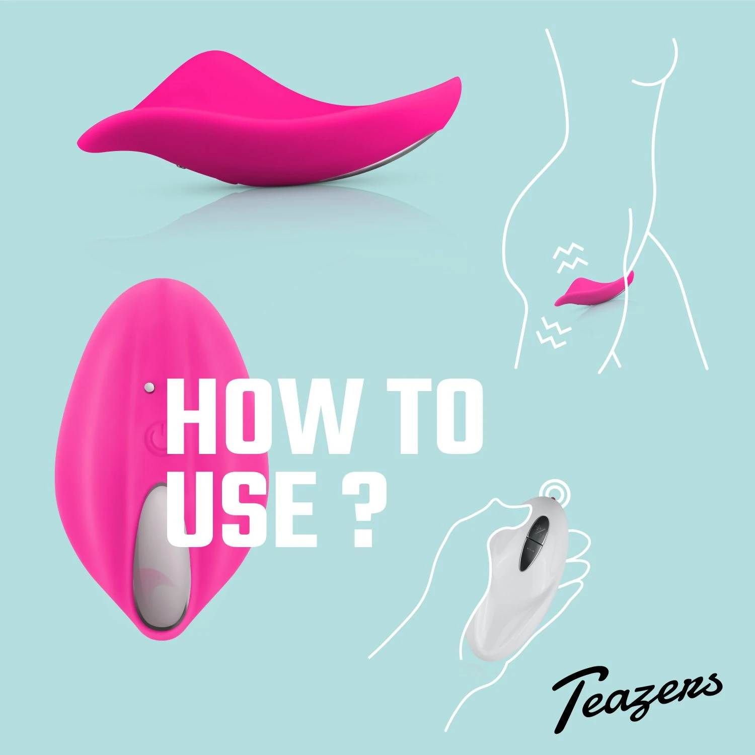 Teazers – Panty Pleasure Clitoral Vibrator – Pink