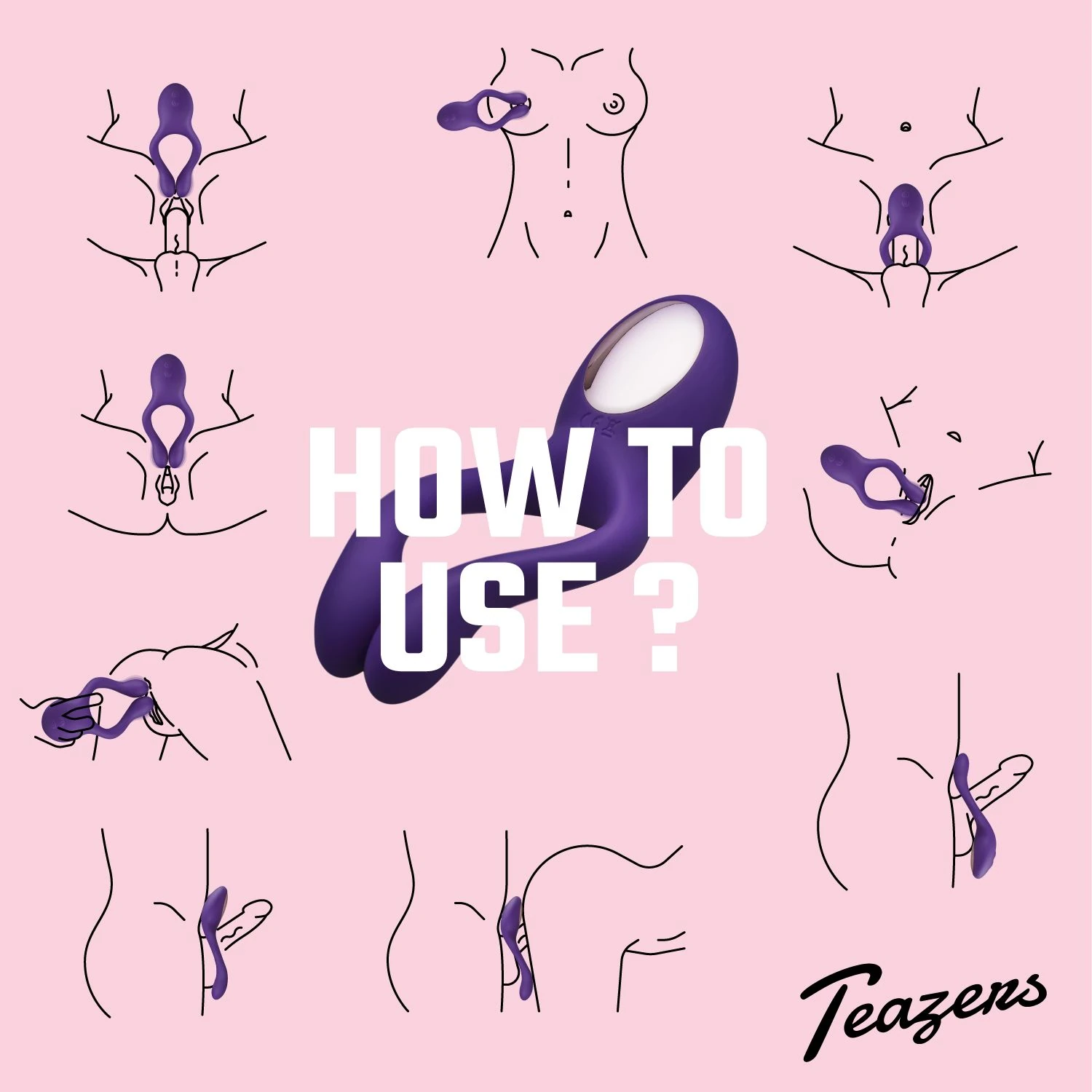 Teazers – Partner Multifun Couple Vibrator – Purple