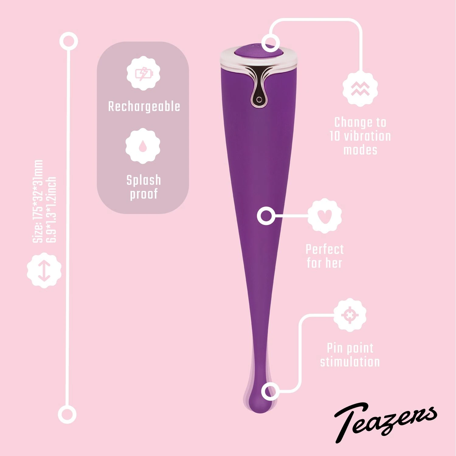 Teazers – Pointer Vibe Clitoral Vibrator – Purple