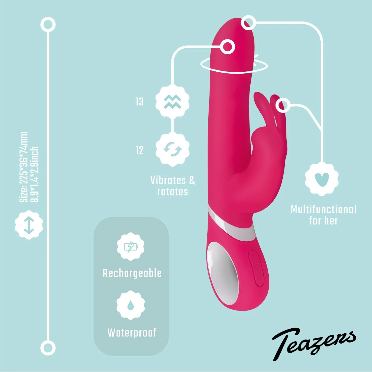 Teazers – Rabbit Vibrator – Pink