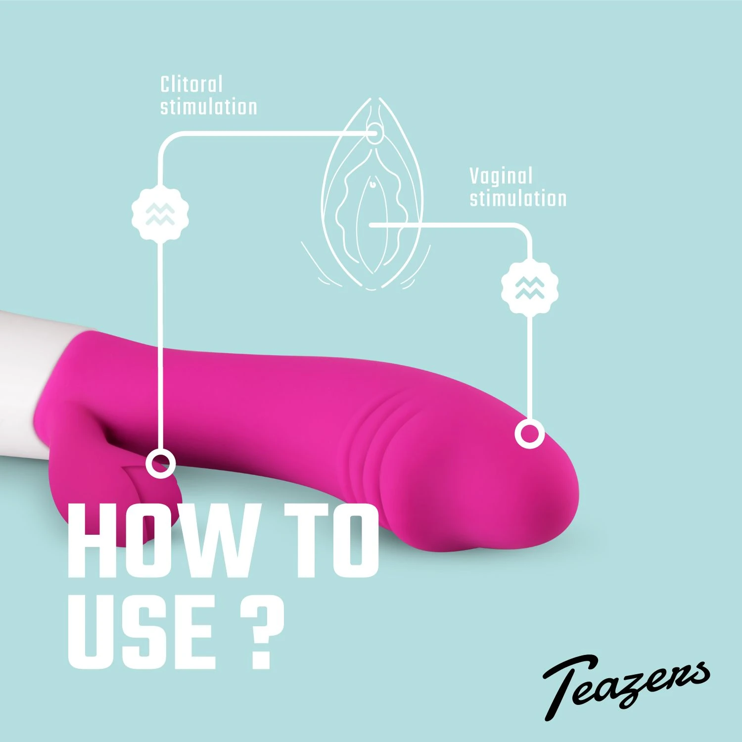 Teazers – Realistic Rabbit Vibrator – Pink